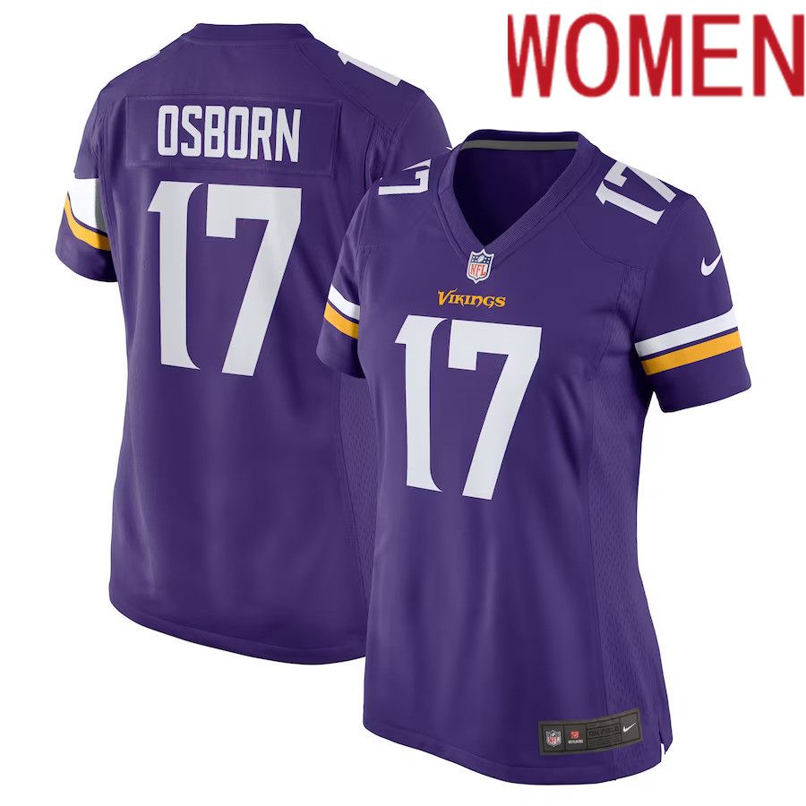 Women Minnesota Vikings 17 K.J. Osborn Nike Purple Game NFL Jersey